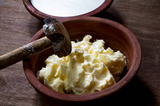 istock Image of white butter make at home from milk and its cream 1001503032