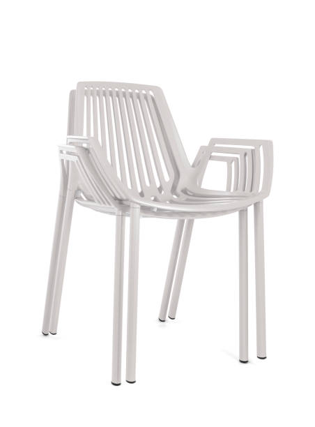 istock White Metal Outdoor Chair on White Background 1001505974