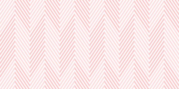 ilustraciones, imágenes clip art, dibujos animados e iconos de stock de fondo patrón transparente chevron rosa y blanco geométrico abstracto diseño vectorial. - chevron pattern repetition zigzag