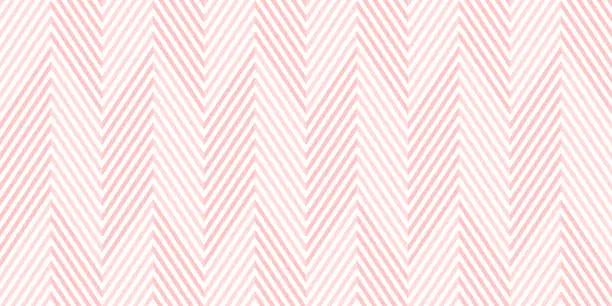 Vector illustration of Background pattern seamless chevron pink and white geometric abstract vector design.