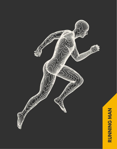 istock 3d running man. Design for sport, business, science and technology. Vector illustration. Human body. 1001526016