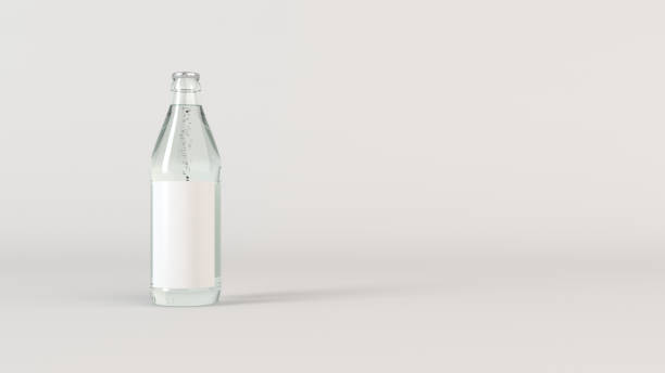 istock Mock up of water bottle with blank label 1001533466