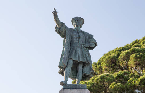istock Christopher Columbus monument in Rapallo, Genoa province, Italy. 1001536640