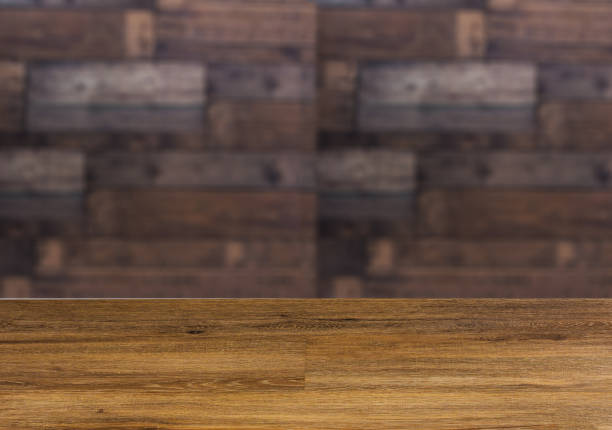 istock Background with empty wooden table. Flooring Texture of timbered board. Closeup. 1001551654