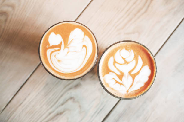 istock Two glasses of cappuccino. 1001566698
