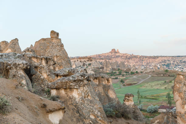 istock beautiful tranquil landscape with rock formations in famous cappadocia, turkey 1001571050