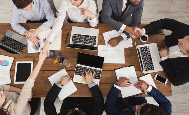 istock Business people handshake at first meeting 1001572024