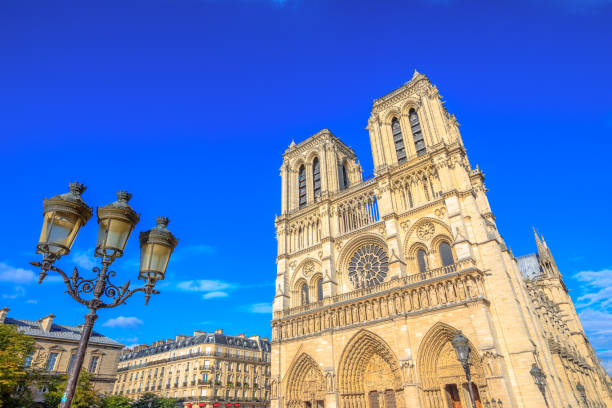 istock Notre Dame with lamp 1001572168