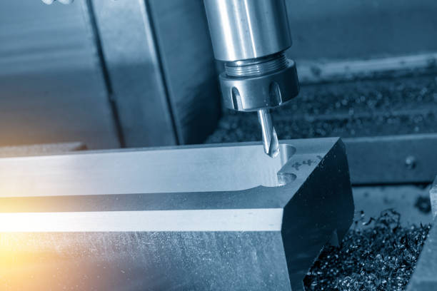 istock The CNC milling machine  drilling  the hole at tire mold part 1001588686