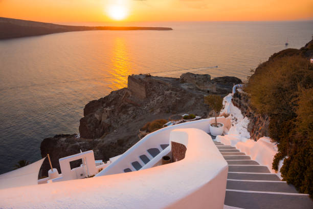 istock Sunset on Santorini island, Greece 1001588880
