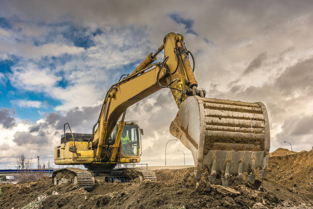 istock Excavator building a road in Spain 1001592914