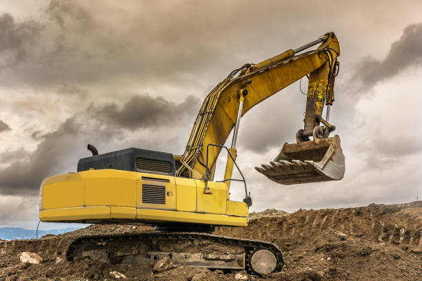 istock Excavator building a road in Spain 1001595224