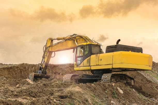 istock Excavator building a road in Spain 1001595230