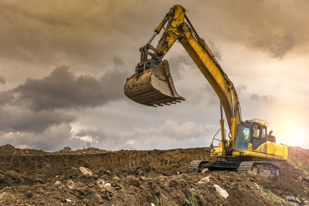istock Excavator building a road in Spain 1001596270