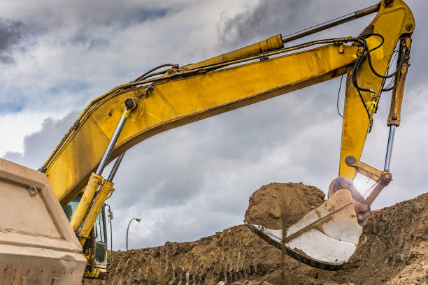 istock Excavator building a road in Spain 1001596858