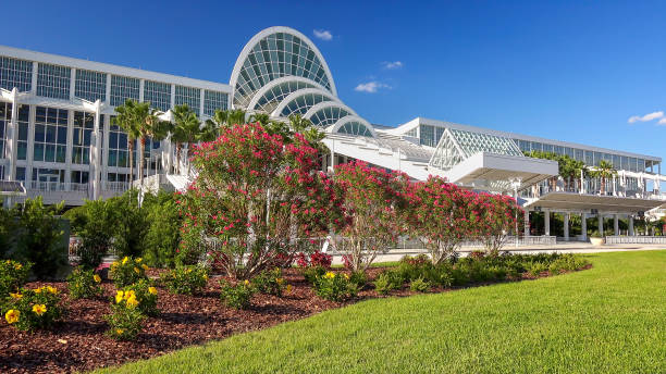 Exterior view of the Orange County Convention Center in Orlando, Florida