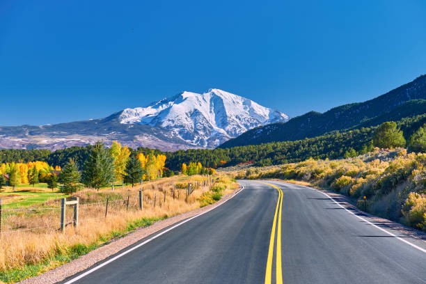 istock Highway at autumn in Colorado, USA. 1001603936