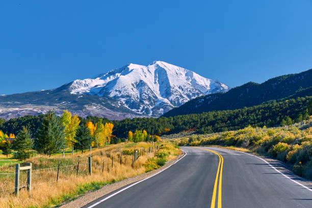 istock Highway at autumn in Colorado, USA. 1001603974