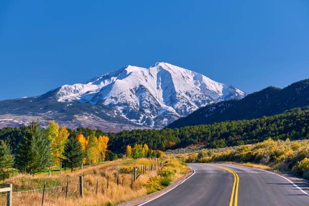 istock Highway at autumn in Colorado, USA. 1001603982