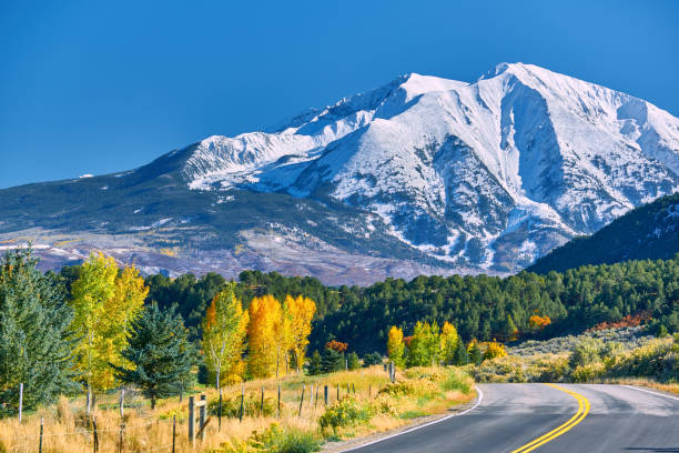 istock Highway at autumn in Colorado, USA. 1001604002