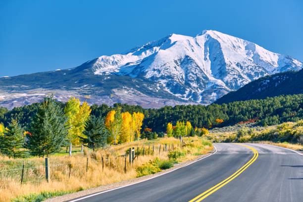 istock Highway at autumn in Colorado, USA. 1001604012