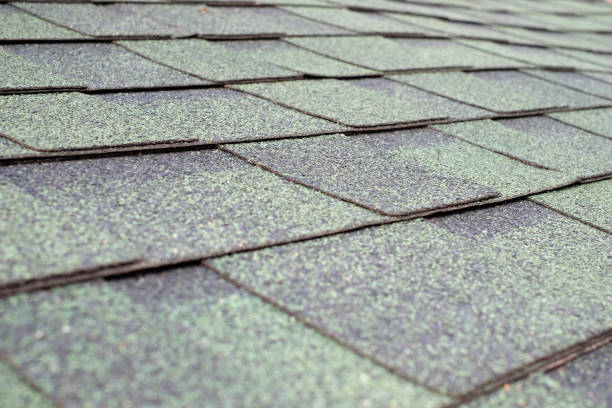 istock Close up view on asphalt roofing shingles 1001604712