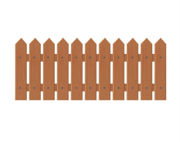 istock Wooden fence illustration isolated on white background.set icons fence made from vector illustration 1001615274