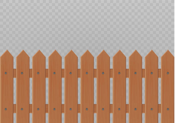 istock Wooden fence illustration isolated on white background.set icons fence made from vector illustration 1001615470