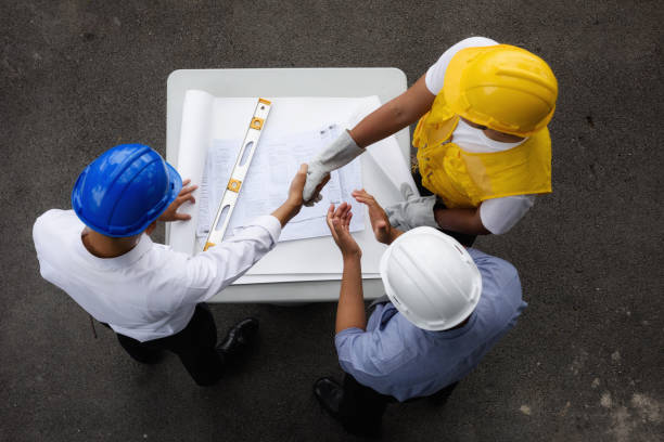istock Top view of engineer team having agreement 1001619006