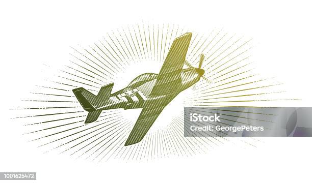 World War Ii P51 Mustang Airplane Stock Illustration - Download Image Now - Armed Forces, Fighter Plane, Military