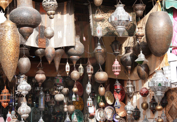istock Traditional moroccan lanterns, street market, Morocco 1001634686