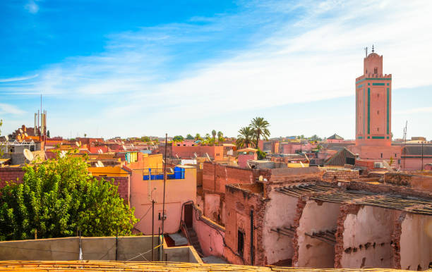 istock Panoramic view of Marrakesh and old medina, Morocco 1001635726