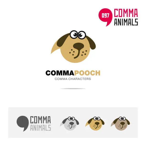Vector illustration of Dog animal concept icon template for modern brand identity and app symbol