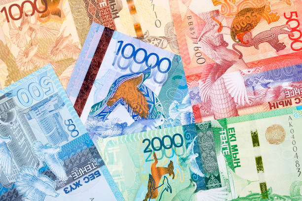 istock Kazakhstani tenge, a background 1001644260