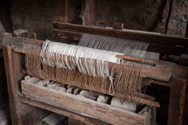 istock Antique wooden weaving loom 1001646502