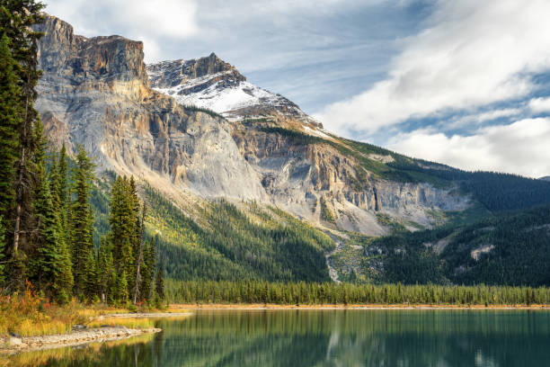 istock Trail around Emerald Lake in Yoho National Park in Autumn 1001656588