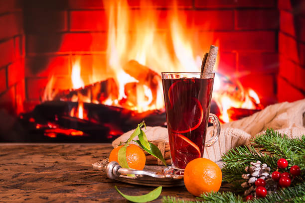 istock Hot mulled wine in a glass 1001665396