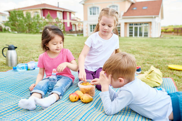 istock Kids Enjoying Picnic Outdoors 1001673468