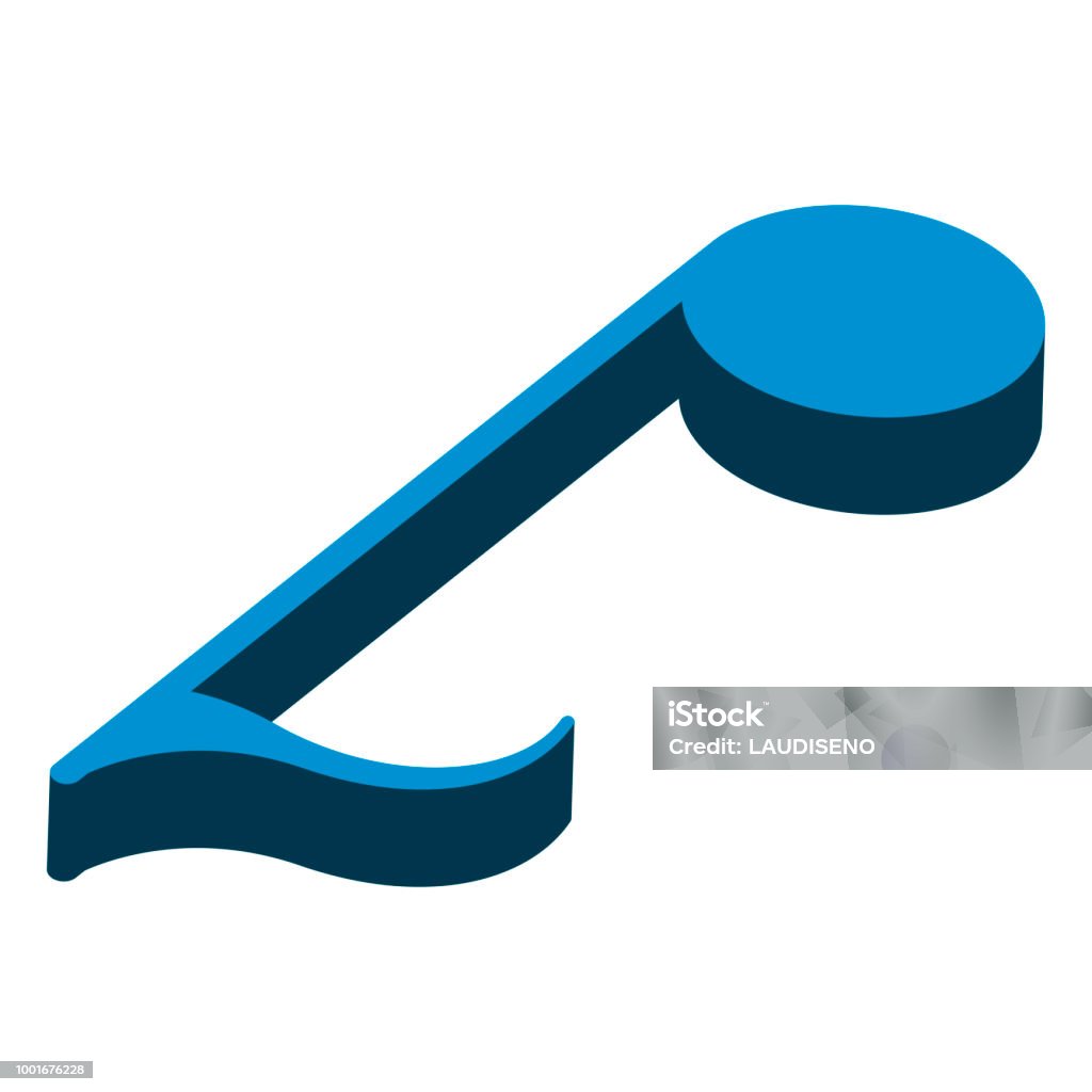 Eight Note Design Isometric Eighth Musical Note Stock Illustration - Download Image Now ...
