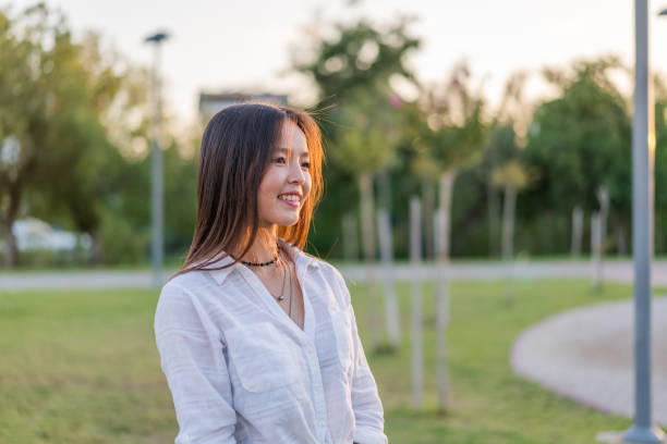 istock Young asian women nature in park 1001676364