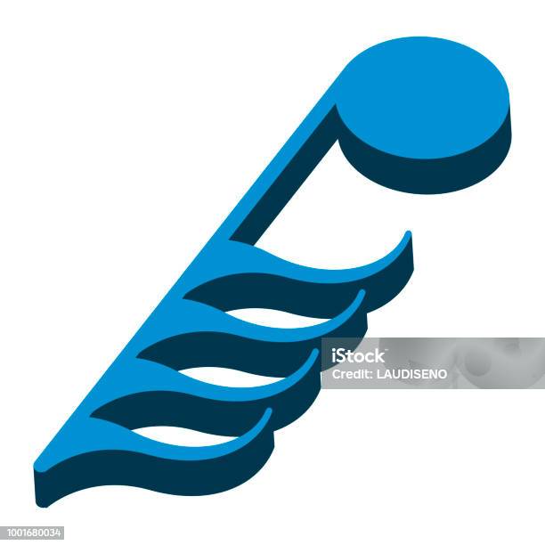 Isometric Sixtyfourth Musical Note Stock Illustration - Download Image ...