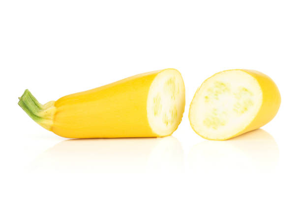 istock Fresh Raw yellow zucchini isolated on white 1001681294