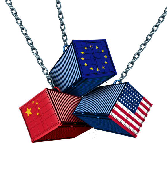 istock Chinese European And American Tariff War 1001684950