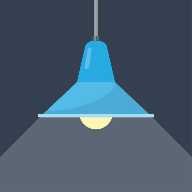 Ceiling light in a loft style Pendant lamp. Ceiling light in a loft style. Element of interior. vector illustration lamp shade stock illustrations
