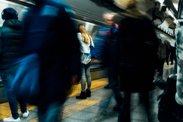 istock People wait for Buenos Aires metro (Argentina) while others pass by quickly 1001709284
