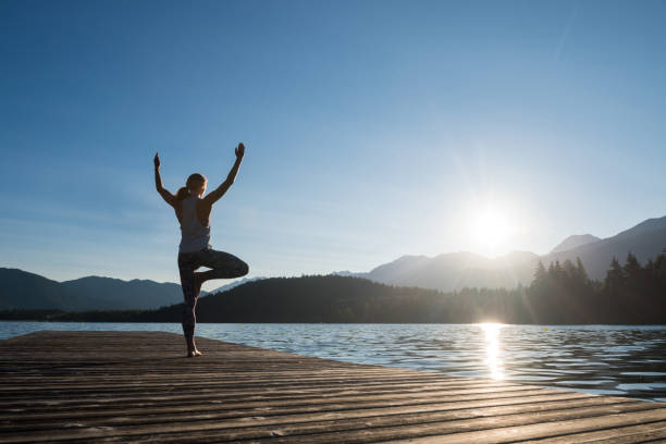 istock Practicing a healthy lifestyle through yoga 1001712156