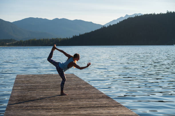 istock Practicing a healthy lifestyle through yoga 1001712246