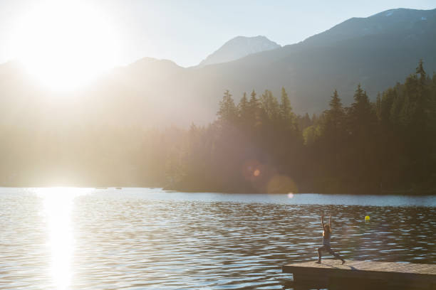 istock Practicing a healthy lifestyle through yoga 1001712576