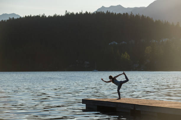 istock Practicing a healthy lifestyle through yoga 1001712580