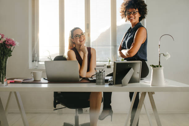 istock Confident young female business partners 1001722092